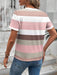 SHEIN EMERY ROSE Camiseta ajustada de manga corta con bloques de color y rayas - Quierox - Tienda Online