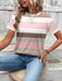 SHEIN EMERY ROSE Camiseta ajustada de manga corta con bloques de color y rayas - Quierox - Tienda Online