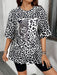 SHEIN EMERY ROSE - Camiseta informal de manga corta con cuello redondo y estampado - Quierox - Tienda Online