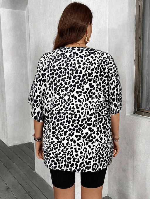 SHEIN EMERY ROSE - Camiseta informal de manga corta con cuello redondo y estampado - Quierox - Tienda Online