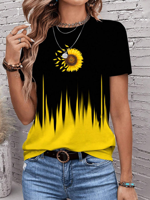 SHEIN EMERY ROSE Camiseta informal y sencilla de manga corta - Quierox - Tienda Online