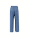SHEIN EMERY ROSE Pantalones largos de mezcla de lino con efecto de mezclilla - Quierox - Tienda Online