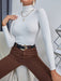 SHEIN EMERY ROSE Suéter de punto acanalado de cuello alto liso - Quierox - Tienda Online