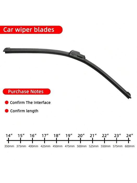 Shein Escobilla limpiaparabrisas universal en forma de U, de goma suave, sin marco ni soporte, para coche, de 18" - Quierox - Tienda Online