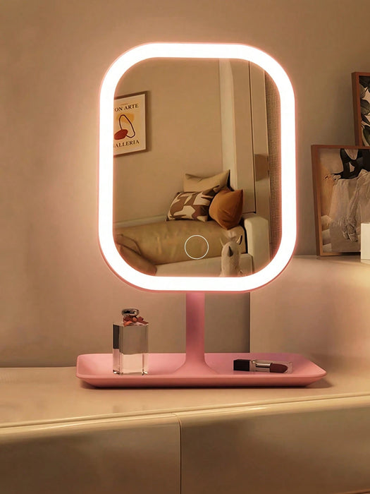 SHEIN Espejo de maquillaje LED, 3 modos de iluminación, control táctil, - Quierox - Tienda Online