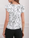 SHEIN Essnce Blusa con estampado de cuello notch ribete con fruncido - Quierox - Tienda Online