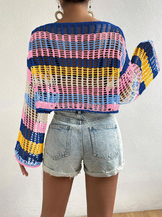 SHEIN Essnce Top de verano sencillo y colorido con aberturas para mujer - Quierox - Tienda Online