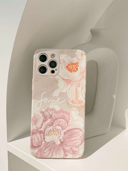 Shein Estuche con diseño de flores y apariencia de piel rosada para teléfono para iPhone 11 pro - Quierox - Tienda Online