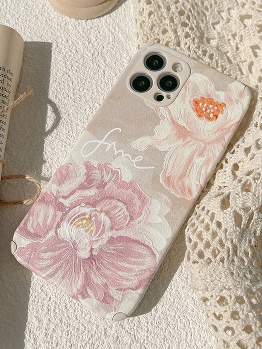 Shein Estuche con diseño de flores y apariencia de piel rosada para teléfono para iPhone 11 pro - Quierox - Tienda Online