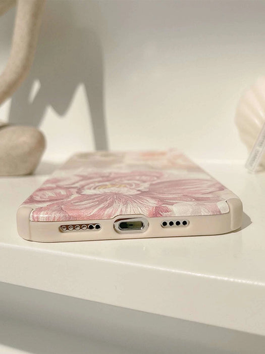 Shein Estuche con diseño de flores y apariencia de piel rosada para teléfono para iPhone 11 pro - Quierox - Tienda Online