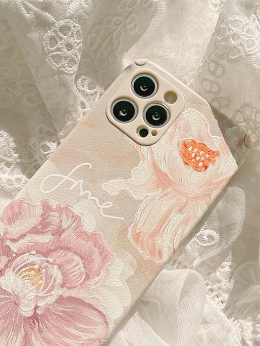 Shein Estuche con diseño de flores y apariencia de piel rosada para teléfono para iPhone 11 pro - Quierox - Tienda Online