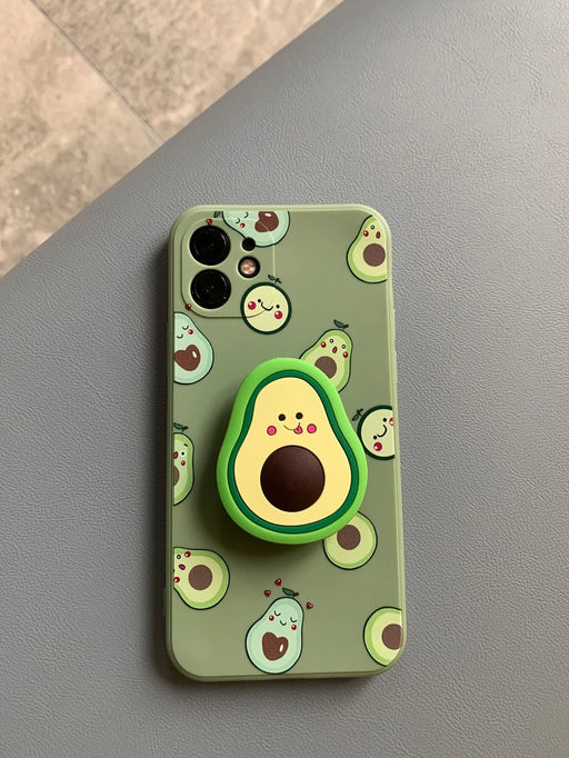 Shein Estuche con estampado de aguacate de dibujos animados compatible con iPhone 7 - Quierox - Tienda Online