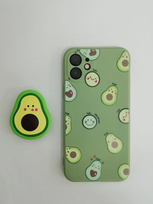 Shein Estuche con estampado de aguacate de dibujos animados compatible con iPhone 7 - Quierox - Tienda Online