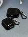 SHEIN Estuche para auriculares negro sólido con mosquetón, compatible con Apple - Quierox - Tienda Online