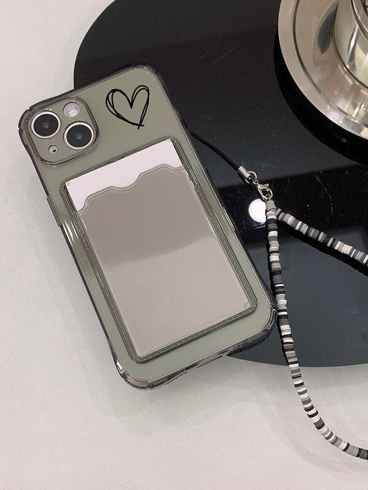 Shein Estuche para tarjetas con diseño de corazón, compatible con iPhone - Quierox - Tienda Online