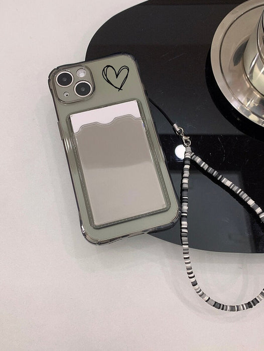 Shein Estuche para tarjetas con diseño de corazón, compatible con iPhone - Quierox - Tienda Online