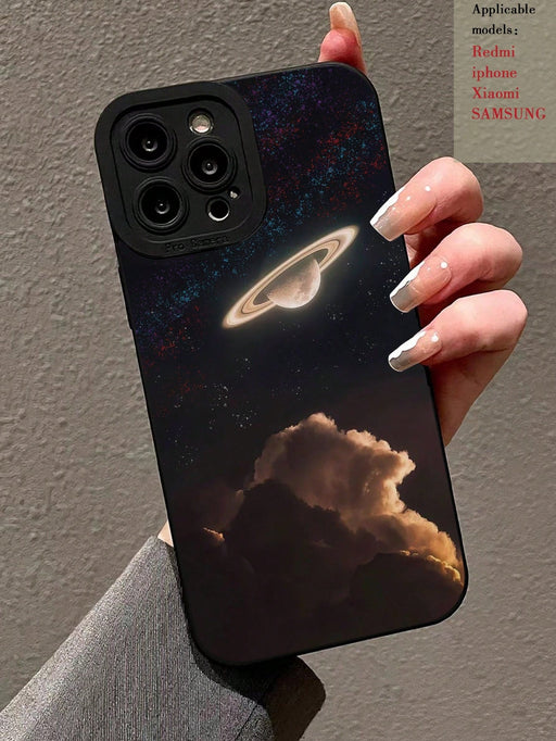 Shein Estuche Para Teléfono Pintado Con Planetas para iPhone 11 - Quierox - Tienda Online