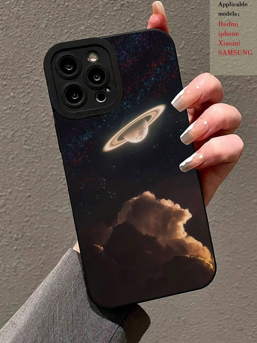 Shein Estuche Para Teléfono Pintado Con Planetas para iPhone 11 - Quierox - Tienda Online