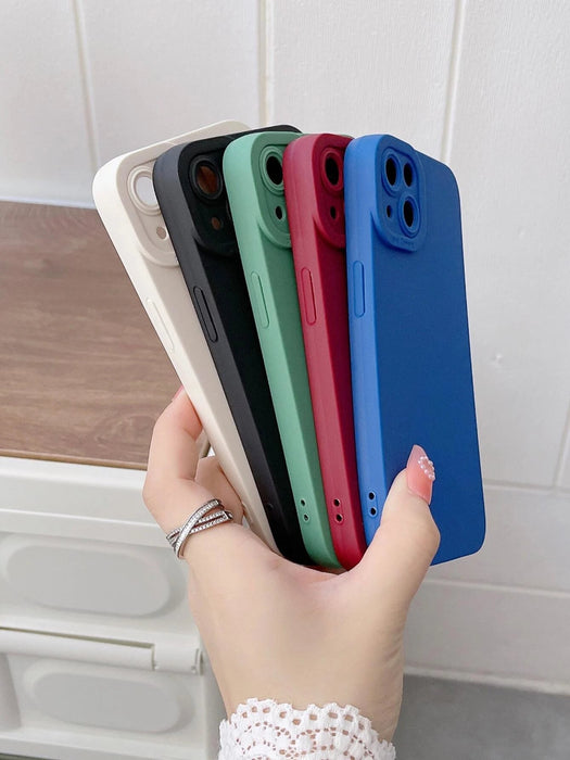 Shein Estuche para teléfono sólido de neón de 5 piezas compatible con iPhone 11 - Quierox - Tienda Online