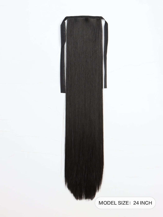 Shein Extensiones de cola de caballo largas y rectas con lazos - Quierox - Tienda Online