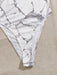 SHEIN EZwear Body de corte alto con estampado de mármol de verano - Quierox - Tienda Online