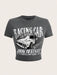 SHEIN EZwear Camiseta ajustada de mujer de manga corta con cuello redondo - Quierox - Tienda Online