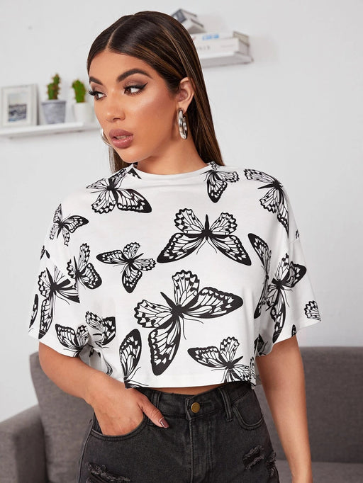 Shein camiseta con estampado hotsell