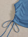SHEIN EZwear Camiseta corta sin mangas con cordón y fruncido lateral - Quierox - Tienda Online