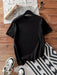 SHEIN EZwear Camiseta de manga corta ajustada informal de talla grande con diseño arquitectónico - Quierox - Tienda Online