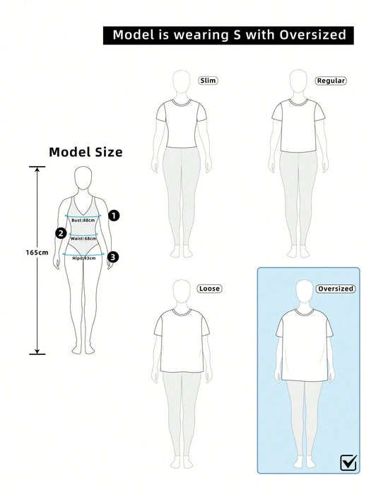 SHEIN EZwear Camiseta de mujer de cuello redondo - Quierox - Tienda Online