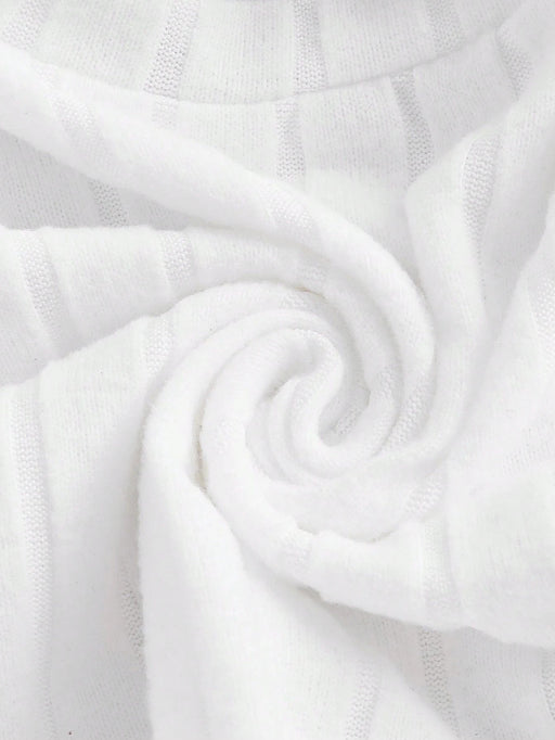 SHEIN EZwear Camiseta de verano blanca sólida, de ajuste ceñido, con mangas cortas - Quierox - Tienda Online