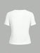SHEIN EZwear Camiseta informal de mujer blanca - Quierox - Tienda Online