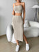 SHEIN EZwear Conjunto De Dos Piezas Con Top De Tirantes Liso Y Falda - Quierox - Tienda Online