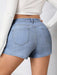 SHEIN EZwear Shorts de mezclilla de dobladillo asimétrico para mujeres - Quierox - Tienda Online