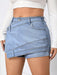 SHEIN EZwear Shorts de mezclilla de dobladillo asimétrico para mujeres - Quierox - Tienda Online