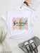 SHEIN EZwear Talla grande Camiseta con estampado de pincelada y letra - Quierox - Tienda Online