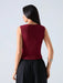 SHEIN EZwear Top corto casual y ajustado de unicolor con botones de mujer - Quierox - Tienda Online