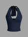 SHEIN EZwear Top de tirantes de cuello halter sin espalda con cuello en V - Quierox - Tienda Online