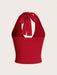 SHEIN EZwear Top de tirantes de cuello halter sin espalda con cuello en V - Quierox - Tienda Online