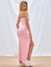 SHEIN EZwear Vestido ajustado con abertura alta y tirantes finos de color liso para mujer - Quierox - Tienda Online