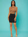 SHEIN Falda ajustada básica informal de verano negra para mujer - Quierox - Tienda Online