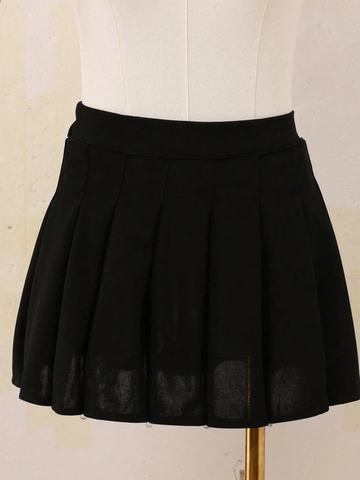 SHEIN Falda plisada informal para niñas preadolescentes, primavera/verano - Quierox - Tienda Online