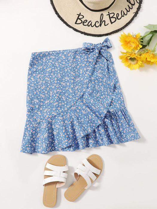 SHEIN Faldas Nudo floral de margarita Bohemio - Quierox - Tienda Online
