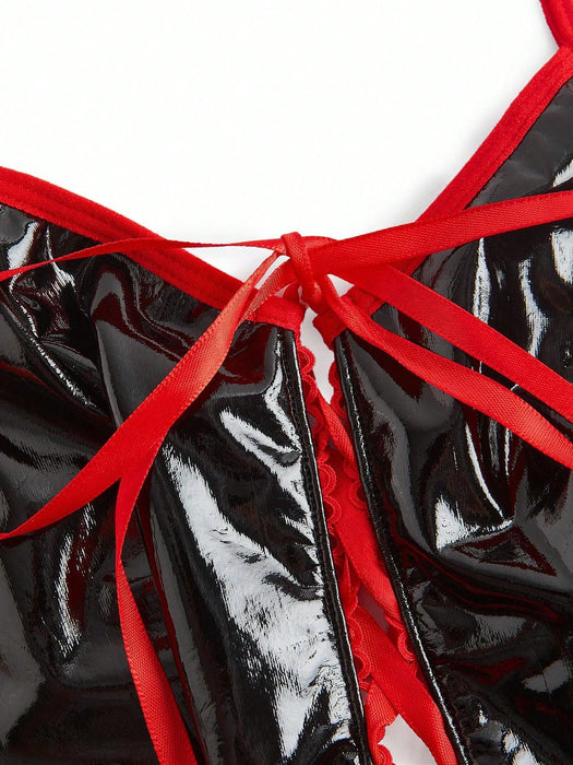 SHEIN Fantasy Costume Conjunto sexy de demonio de Halloween de 3 piezas - Quierox - Tienda Online