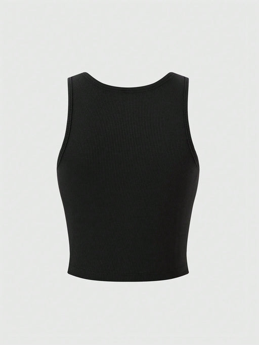 SHEIN Flirla Camiseta de tirantes negra con gráfico de la bandera de Jamaica para mujer - Quierox - Tienda Online
