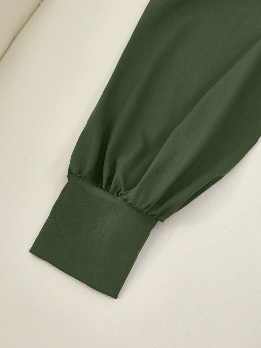 SHEIN Franclia Body de manga larga y cuello en V de corte ajustado - Quierox - Tienda Online