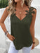 SHEIN Frenchy Camiseta de tirantes de verano para mujer, color liso, con apliques decorativos - Quierox - Tienda Online