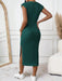 SHEIN Frenchy Vestido tank unicolor de muslo con abertura - Quierox - Tienda Online