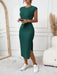 SHEIN Frenchy Vestido tank unicolor de muslo con abertura - Quierox - Tienda Online