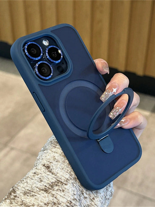 Shein Funda azul transparente para hombre con soporte de anillo invisible para iPhone 14 plus - Quierox - Tienda Online